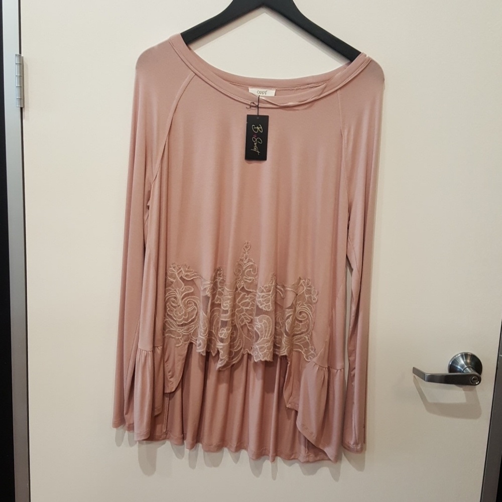 Lace bottom top